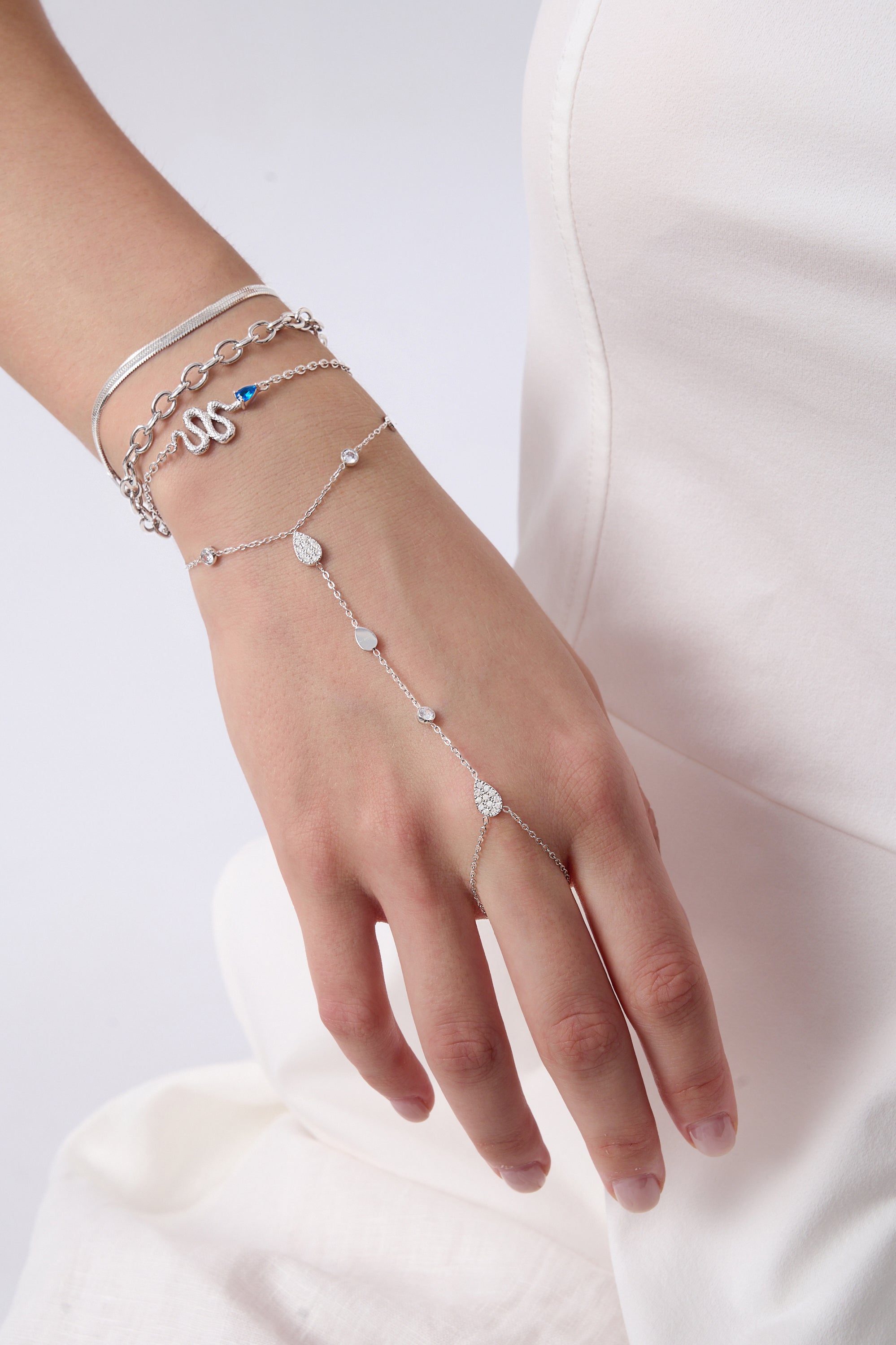 Blue Gem Snake Bracelet