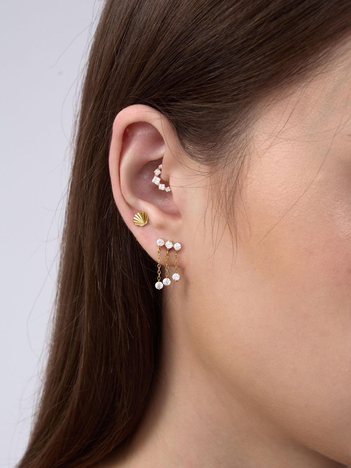Waterfall Dangle Flat Back Stud (Single)
