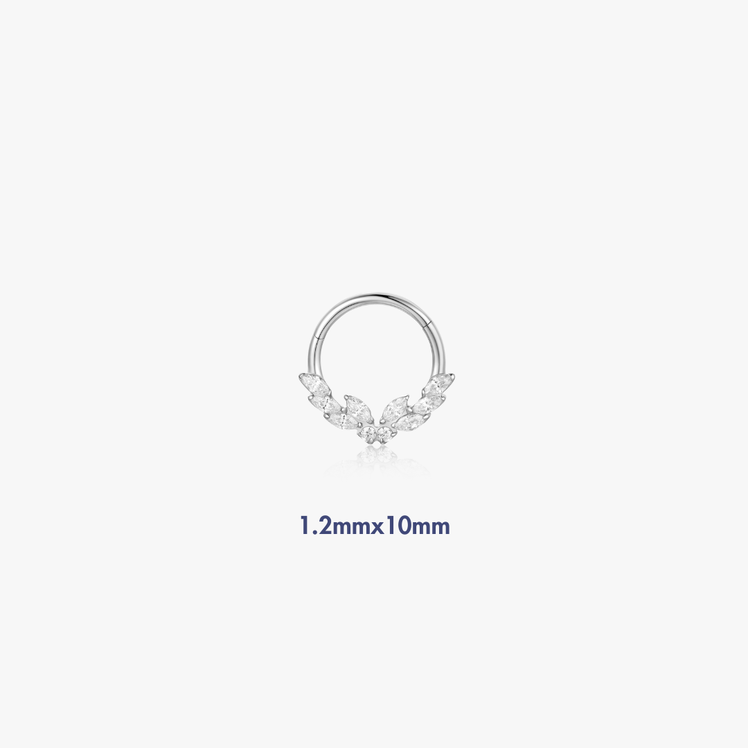 Crystal Butterfly Titanium Hoop (Single)