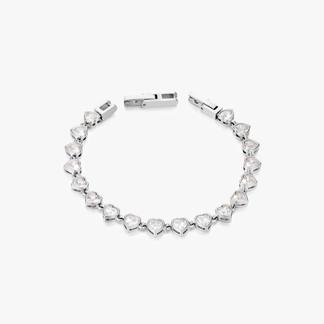 Lucy Heart Gem Tennis Bracelet