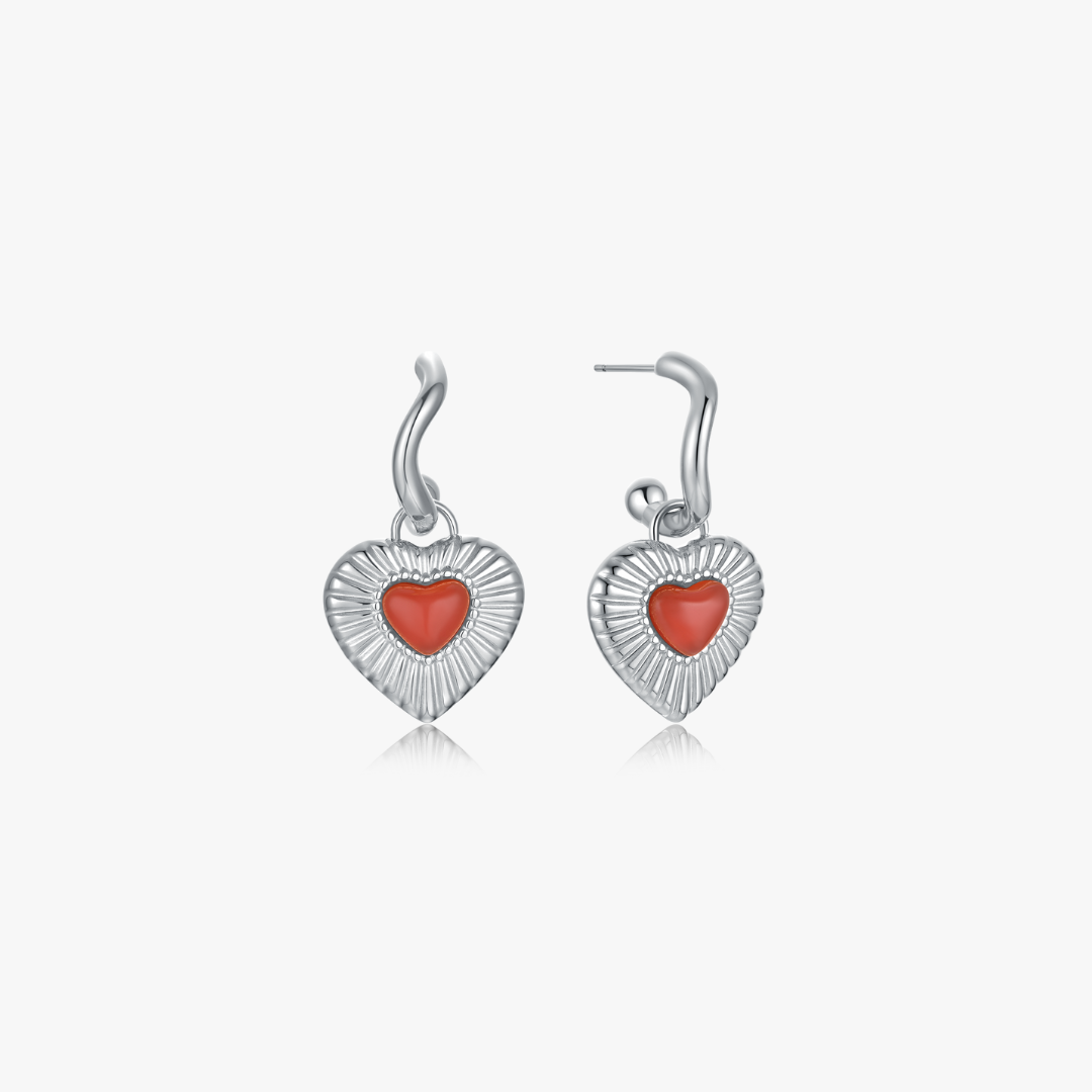 Sunburst Heart Earrings