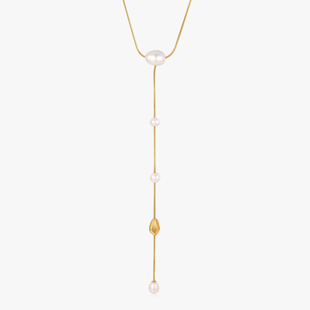 Zoe Lariat Pearl Necklace