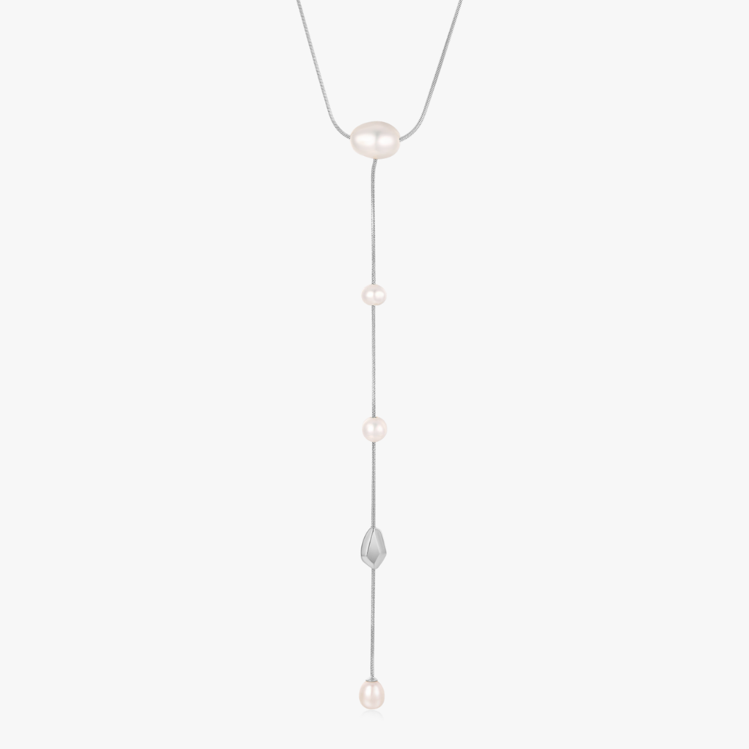 Zoe Lariat Pearl Necklace