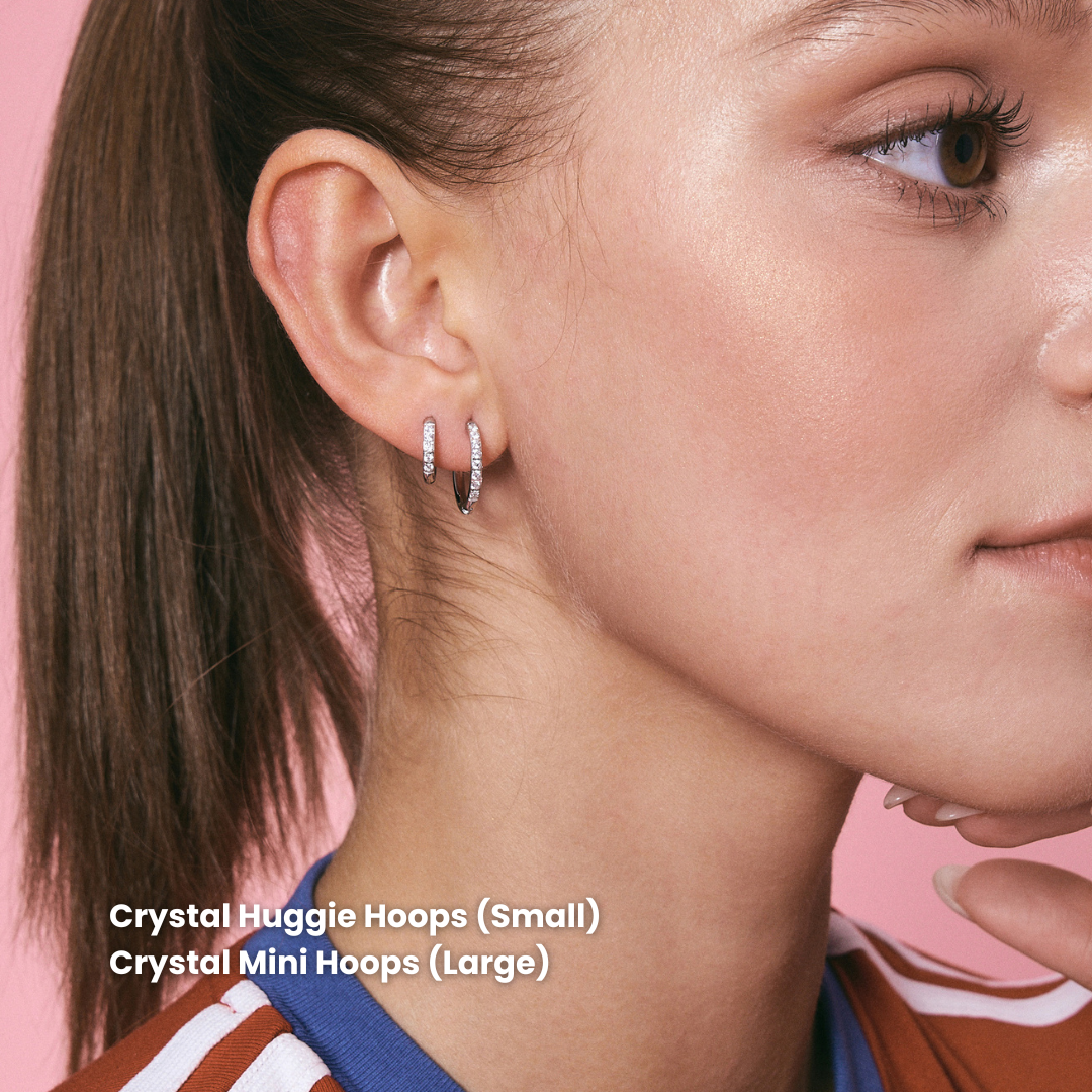 Crystal Mini Hoops