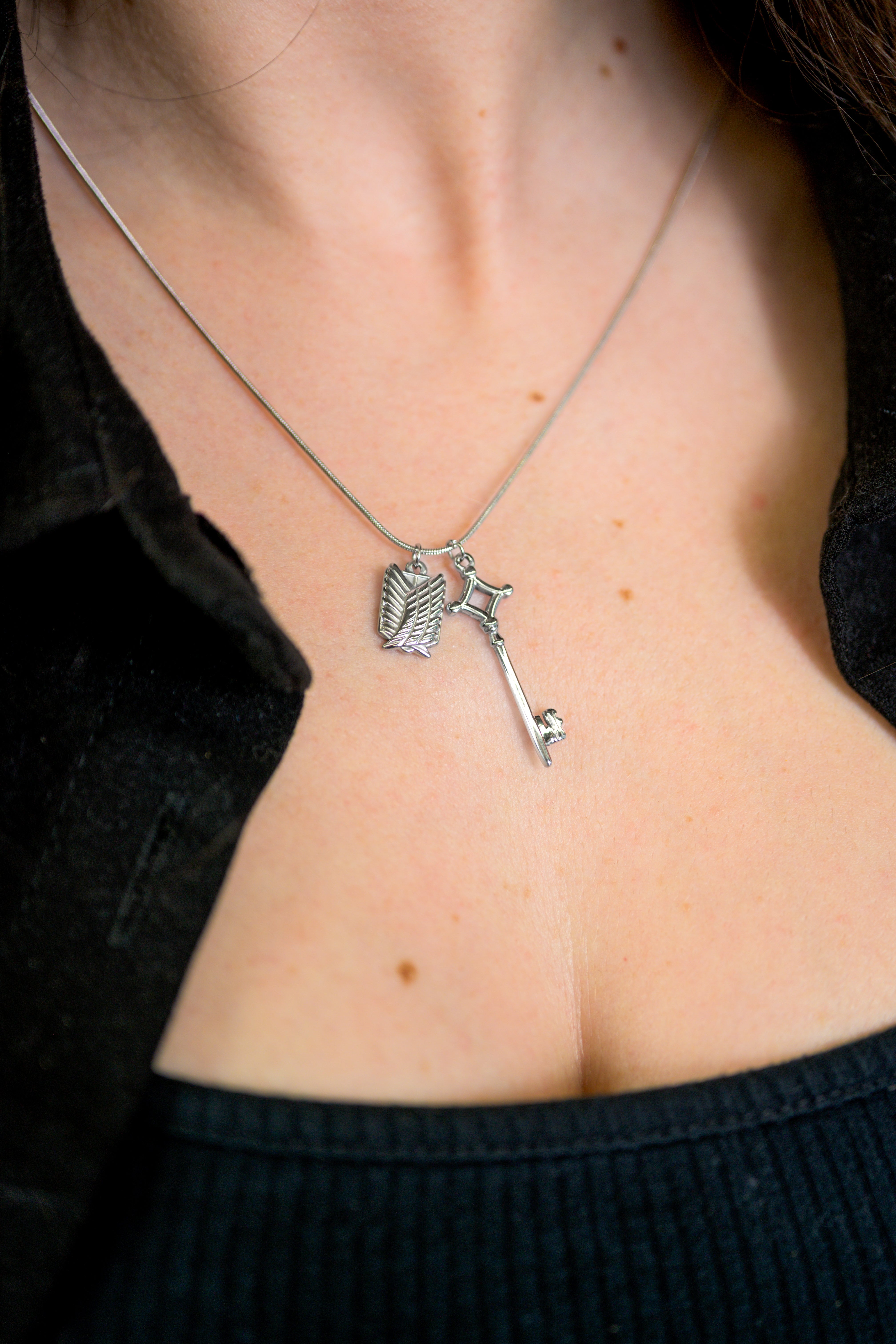 Wing and Key Necklace (Anime Inspired Collection)