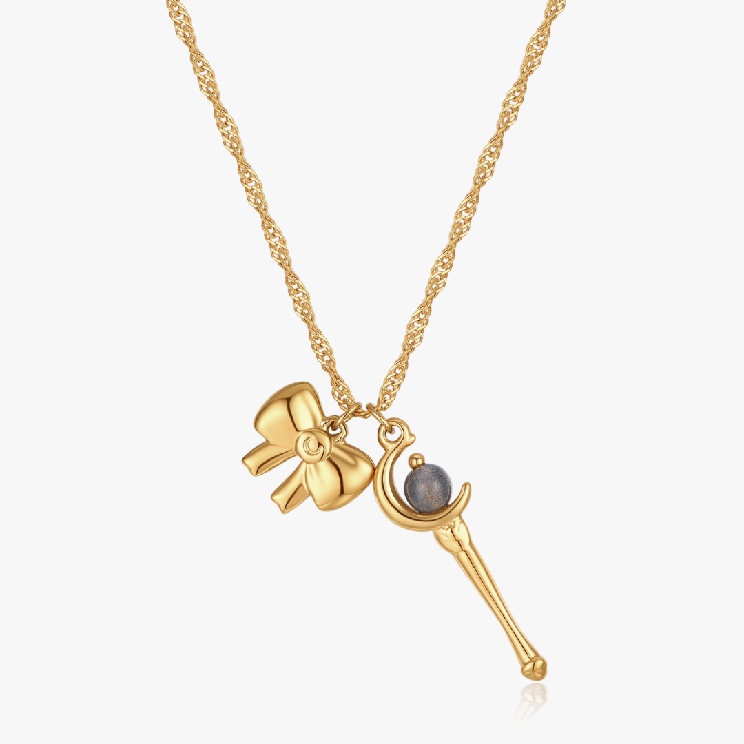 Bow and Staff Necklace (Anime Inspired Collection)