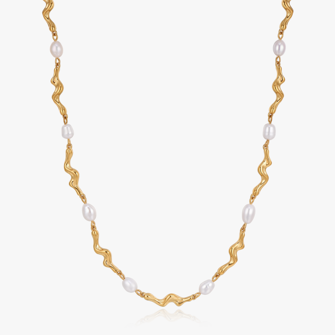 Zelia Organic Pearl Chain Necklace