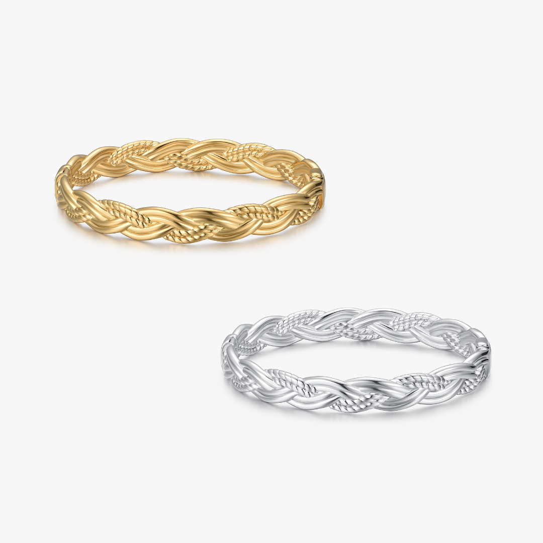 Thick Weave Stacker Cuff Bangle