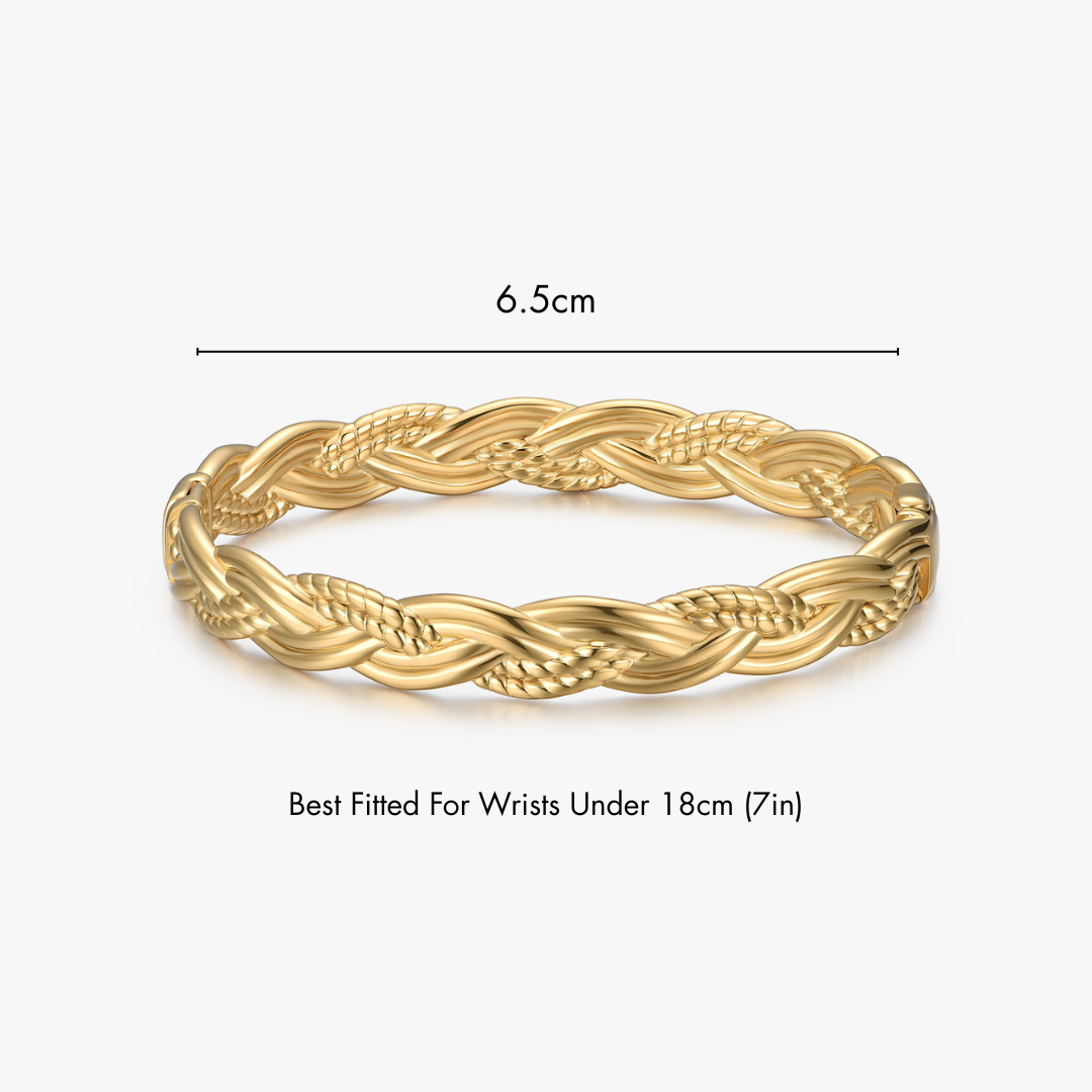 Thick Weave Stacker Cuff Bangle
