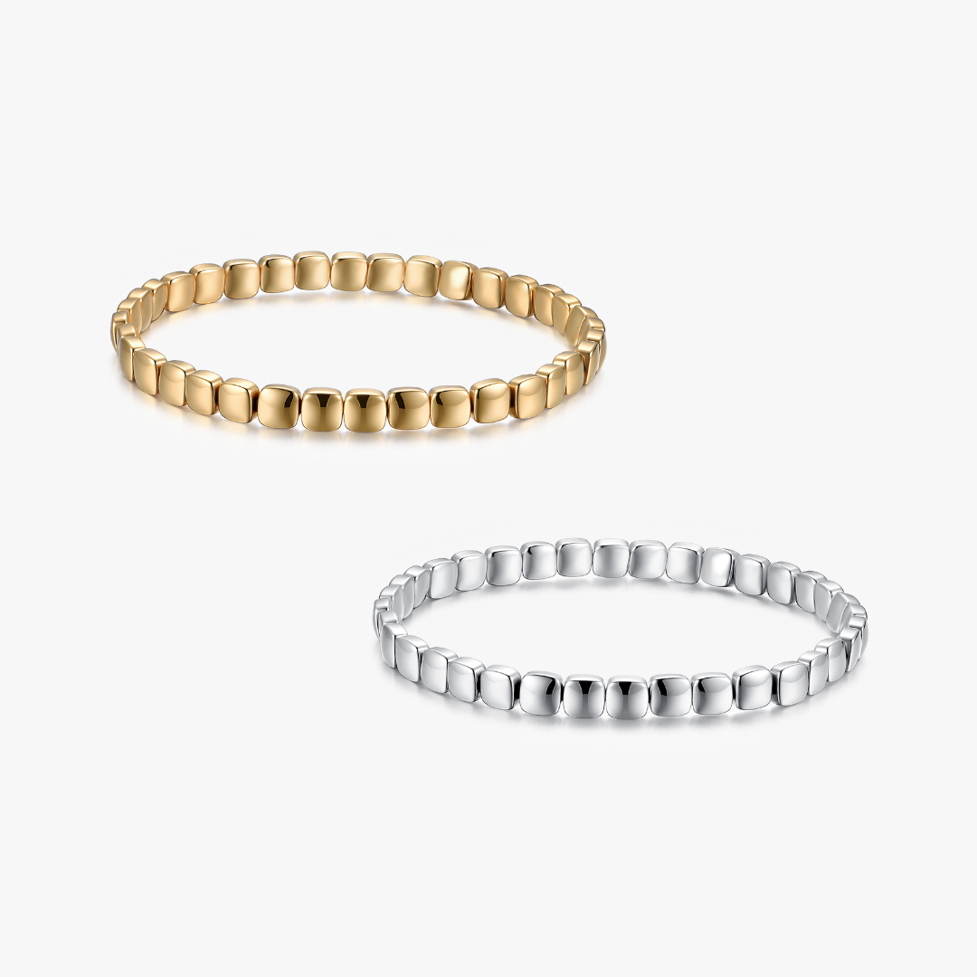 Square Stretch Beaded Bracelet