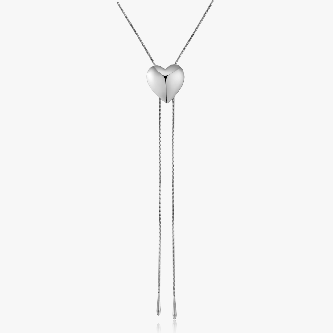Adjustable Heart Bolo Necklace