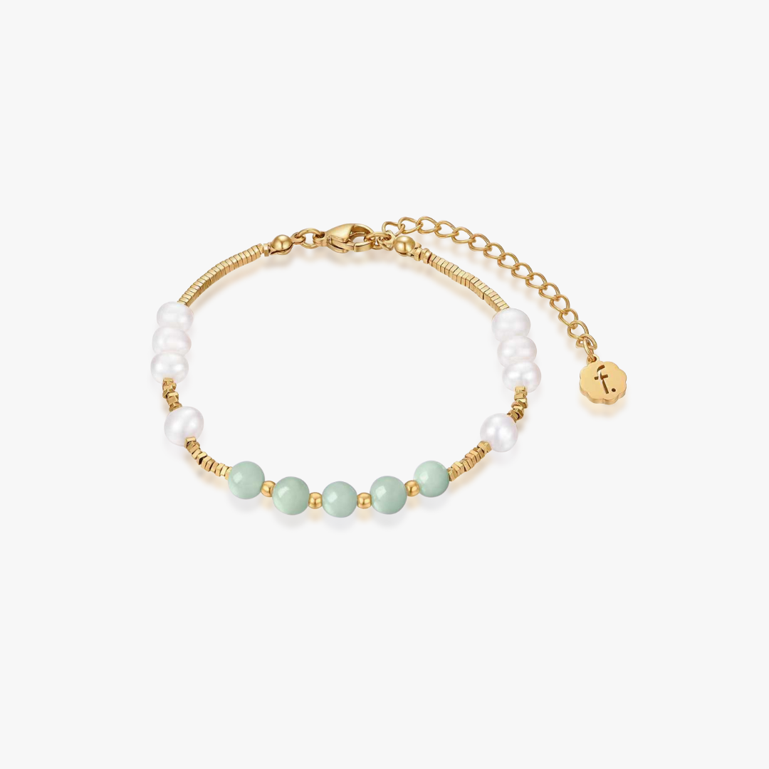 LIMITED EDITION: Jade Beads Pearl Bracelet