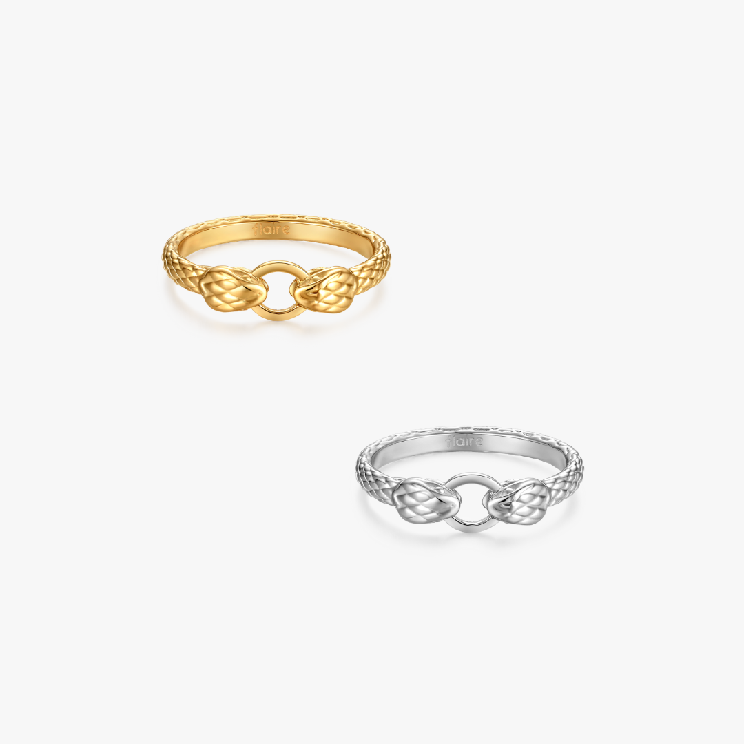 Dual Head Snake Ring