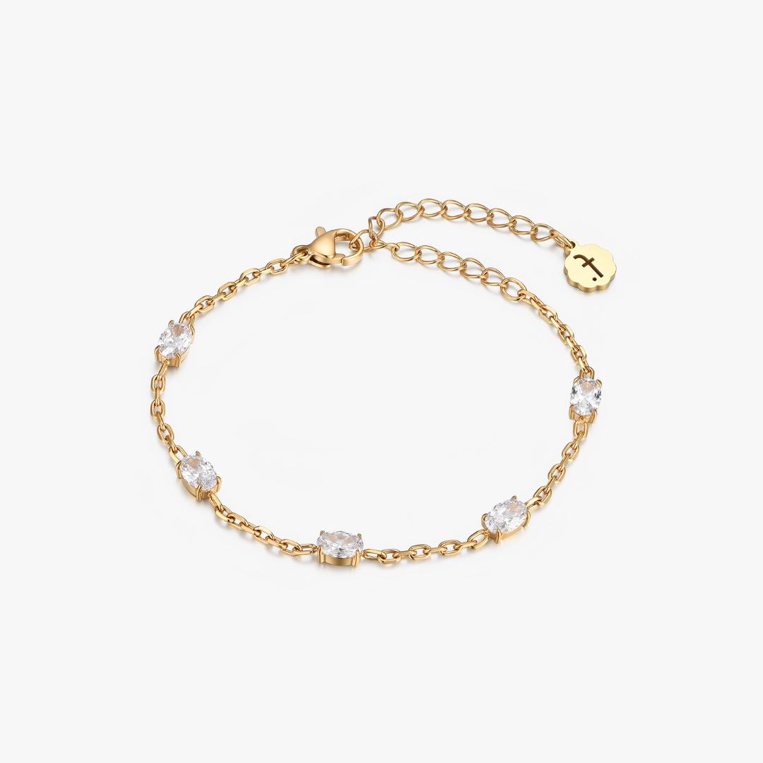 Cherished Clear Oval Gems Bracelet