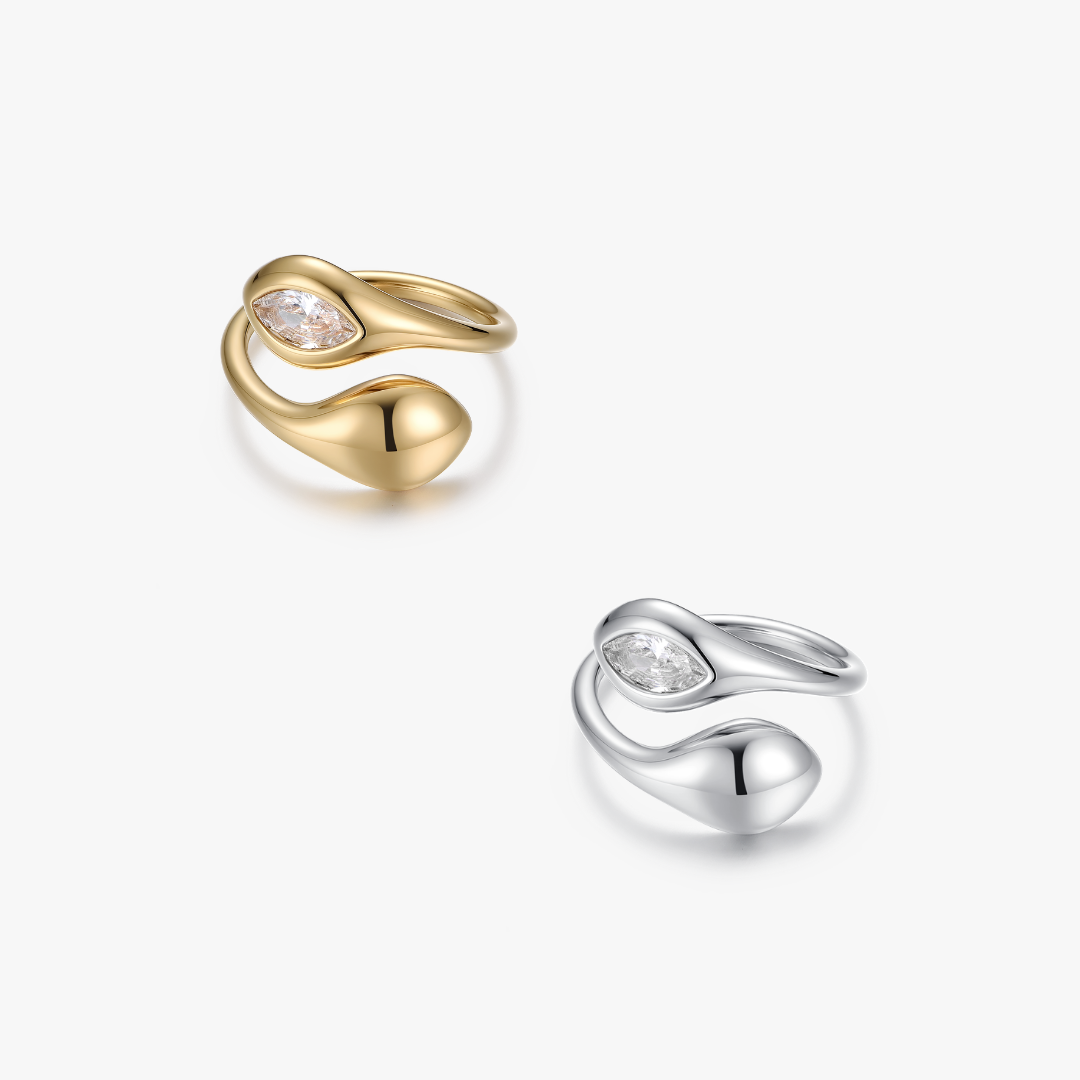 Pinky Promise Twisted Gem Ring