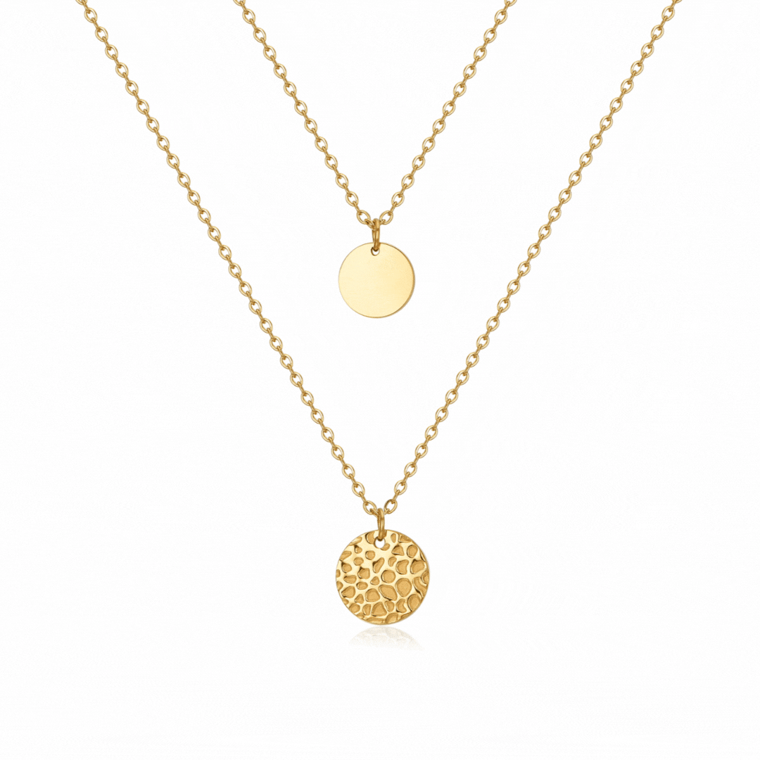Two Layered Disk Necklace