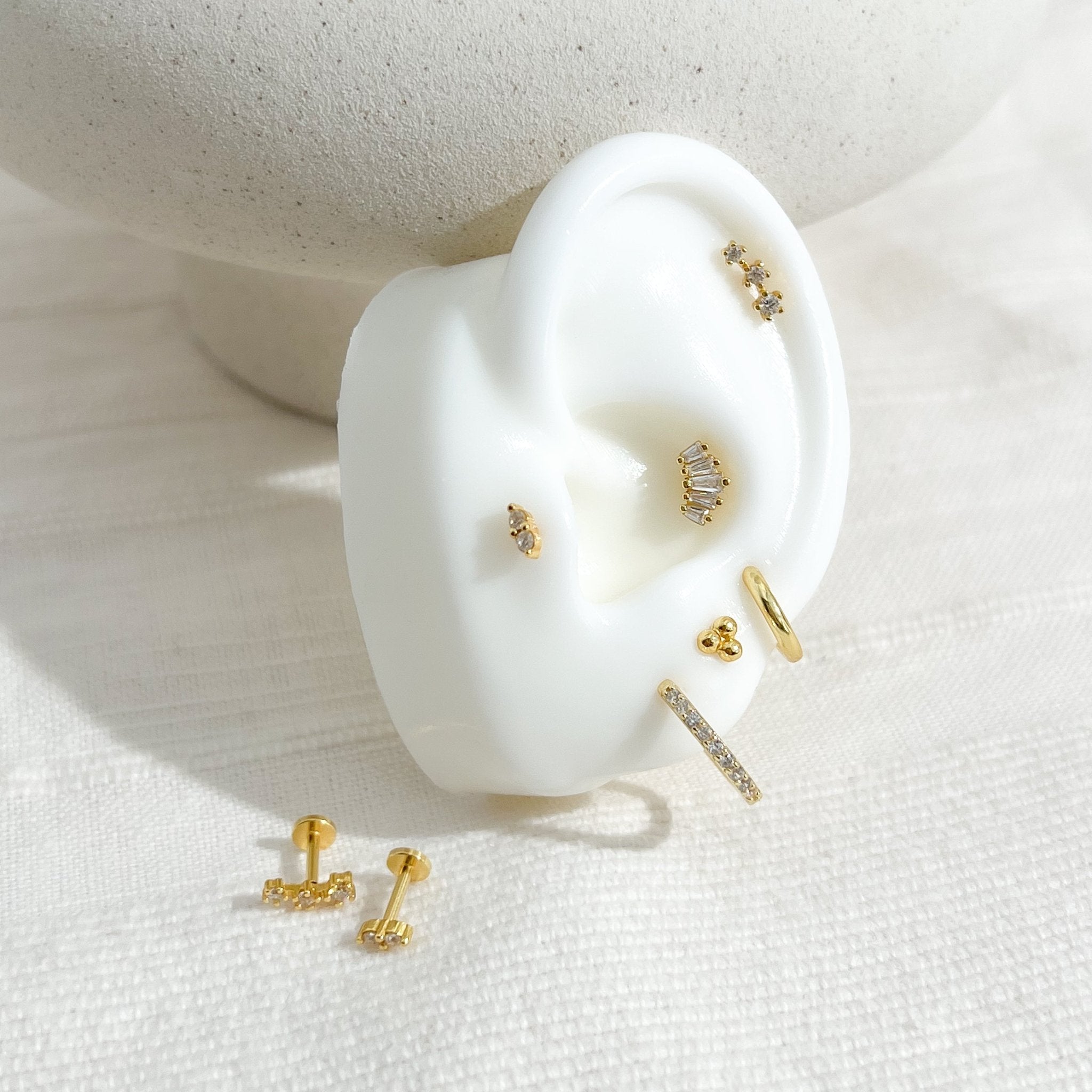 Adeline Hoops in Gold - Flaire & Co.