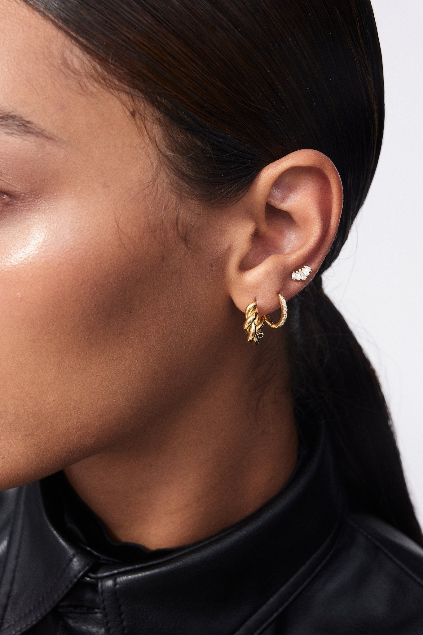Adeline Hoops in Gold - Flaire & Co.