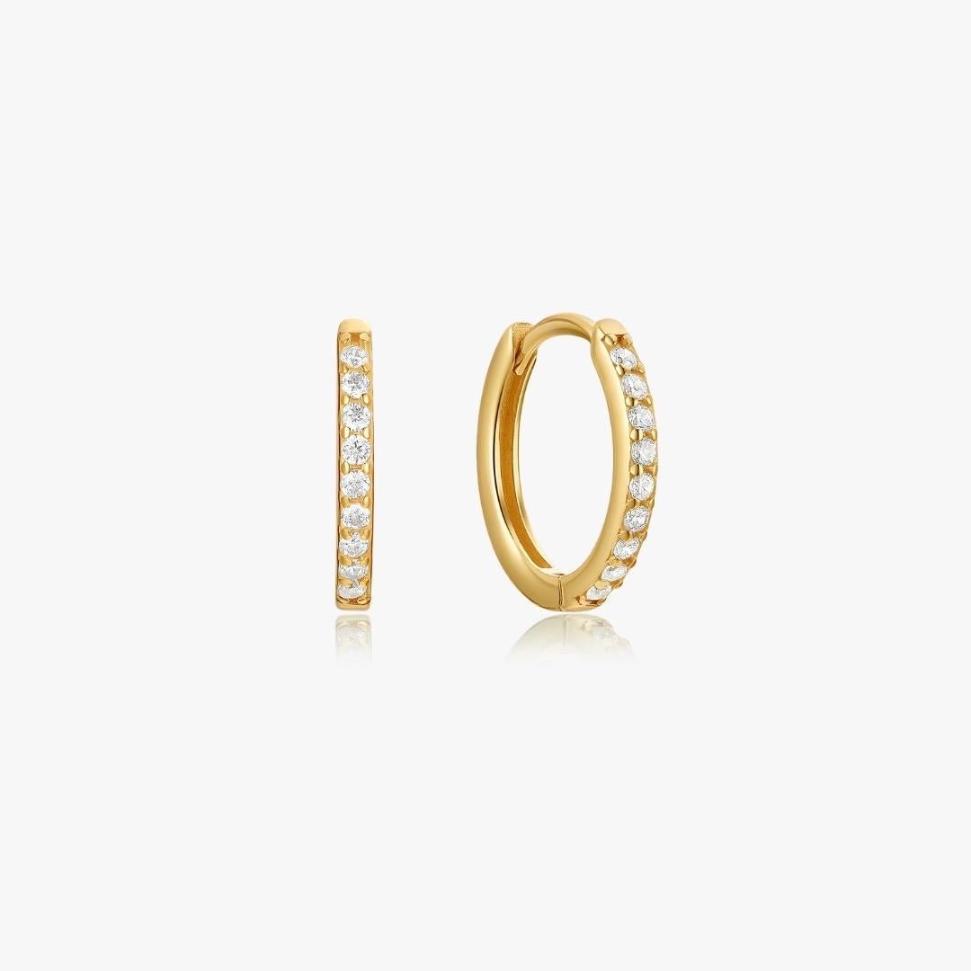 Adeline Hoops in Gold - Flaire & Co.