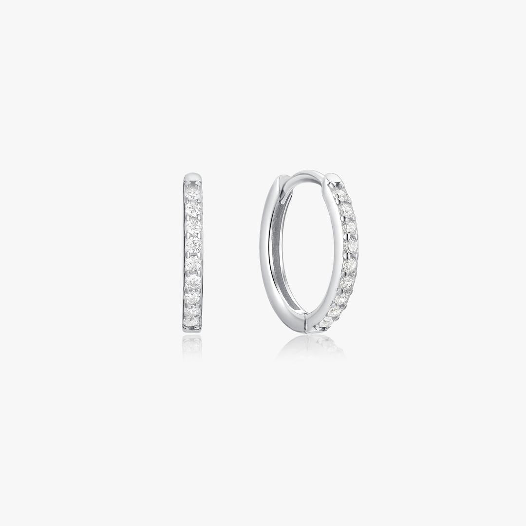 Adeline Hoops in Silver - Flaire & Co.