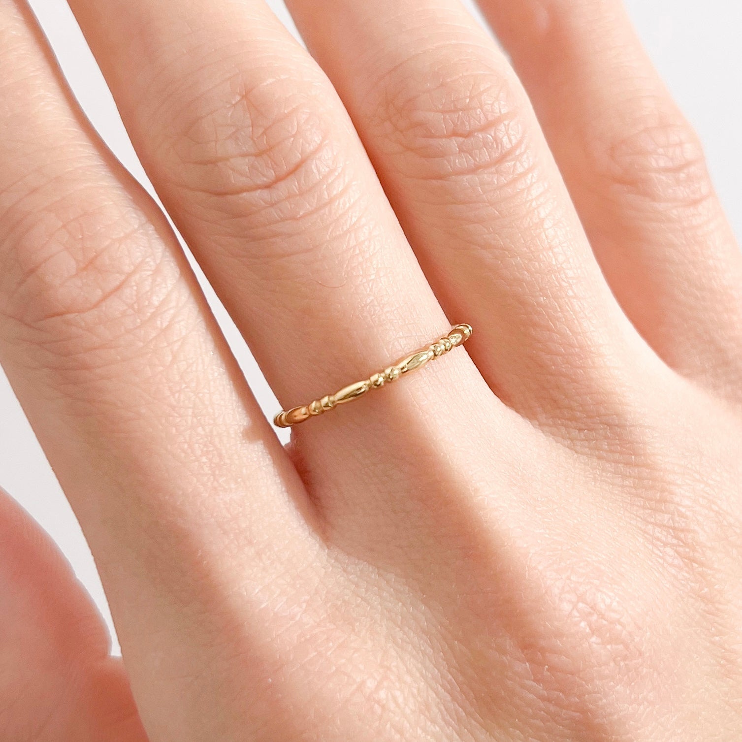 Adina Beaded Ring in Gold - Flaire & Co.