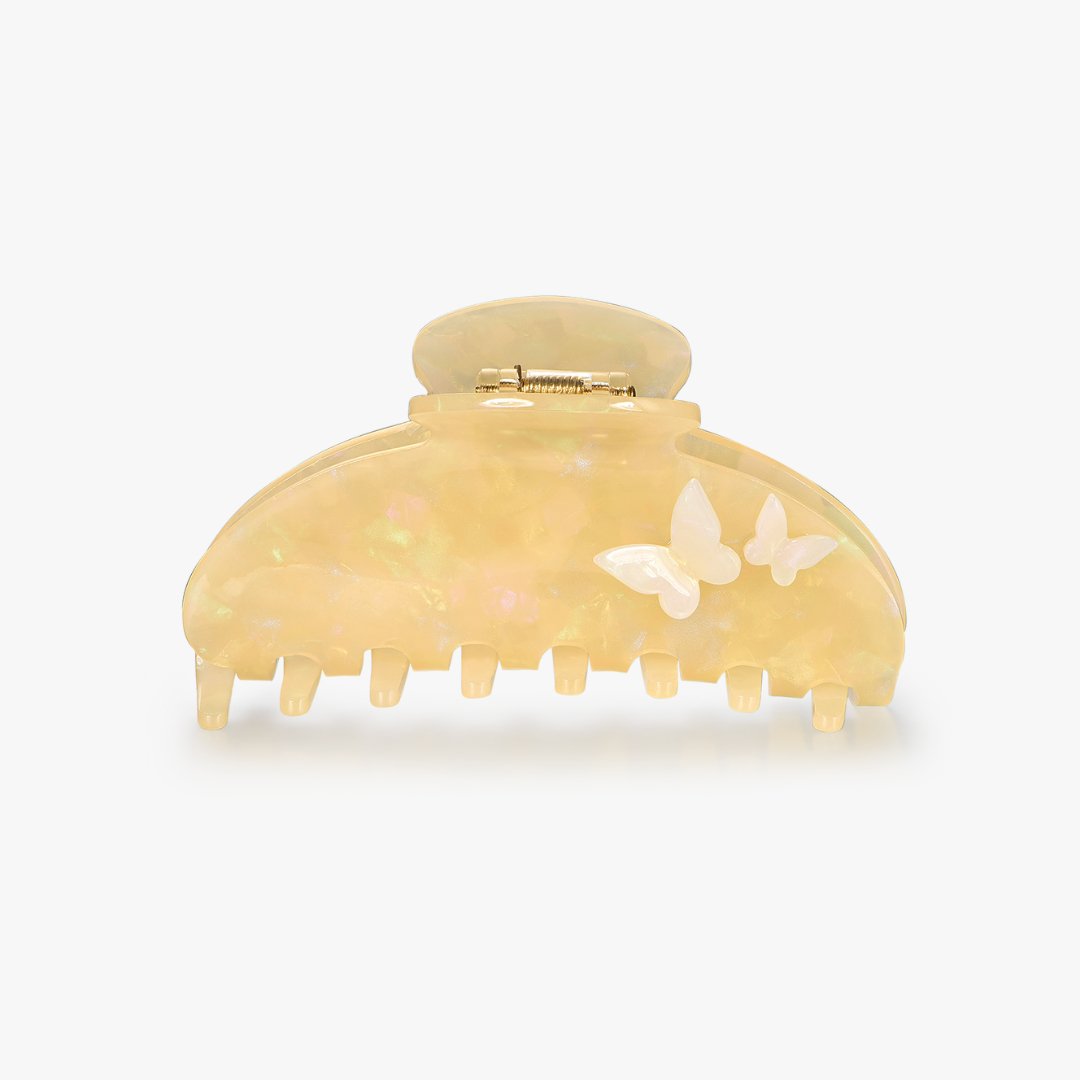 Amelia Butterfly Garden Claw Clip in Daisy - Flaire & Co.