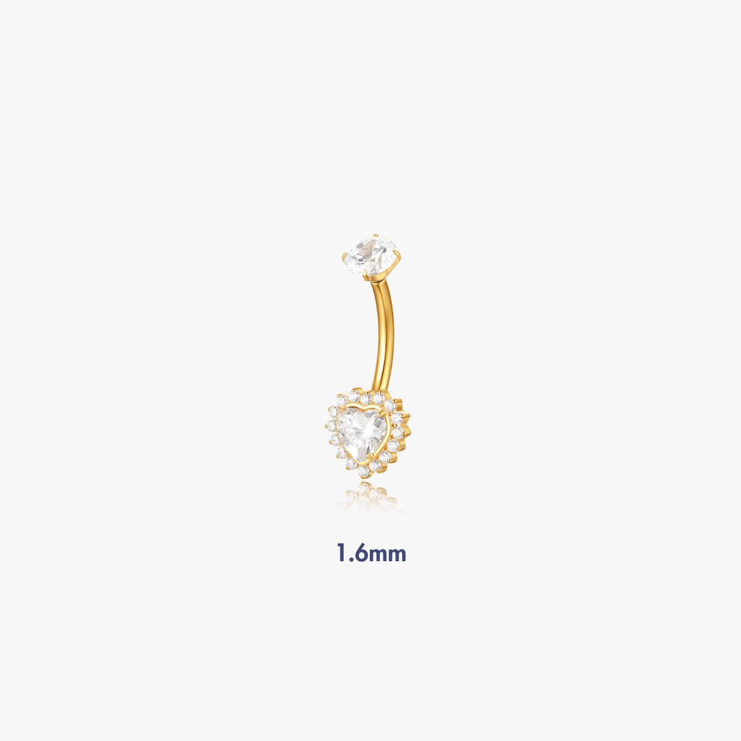 Amour Titanium Belly Button Ring (Single) - Flaire & Co.