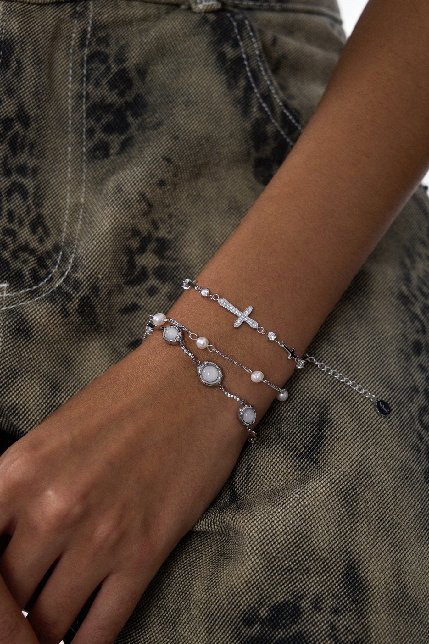 Anna Trio Gem Adjustable Bracelet - Flaire & Co.