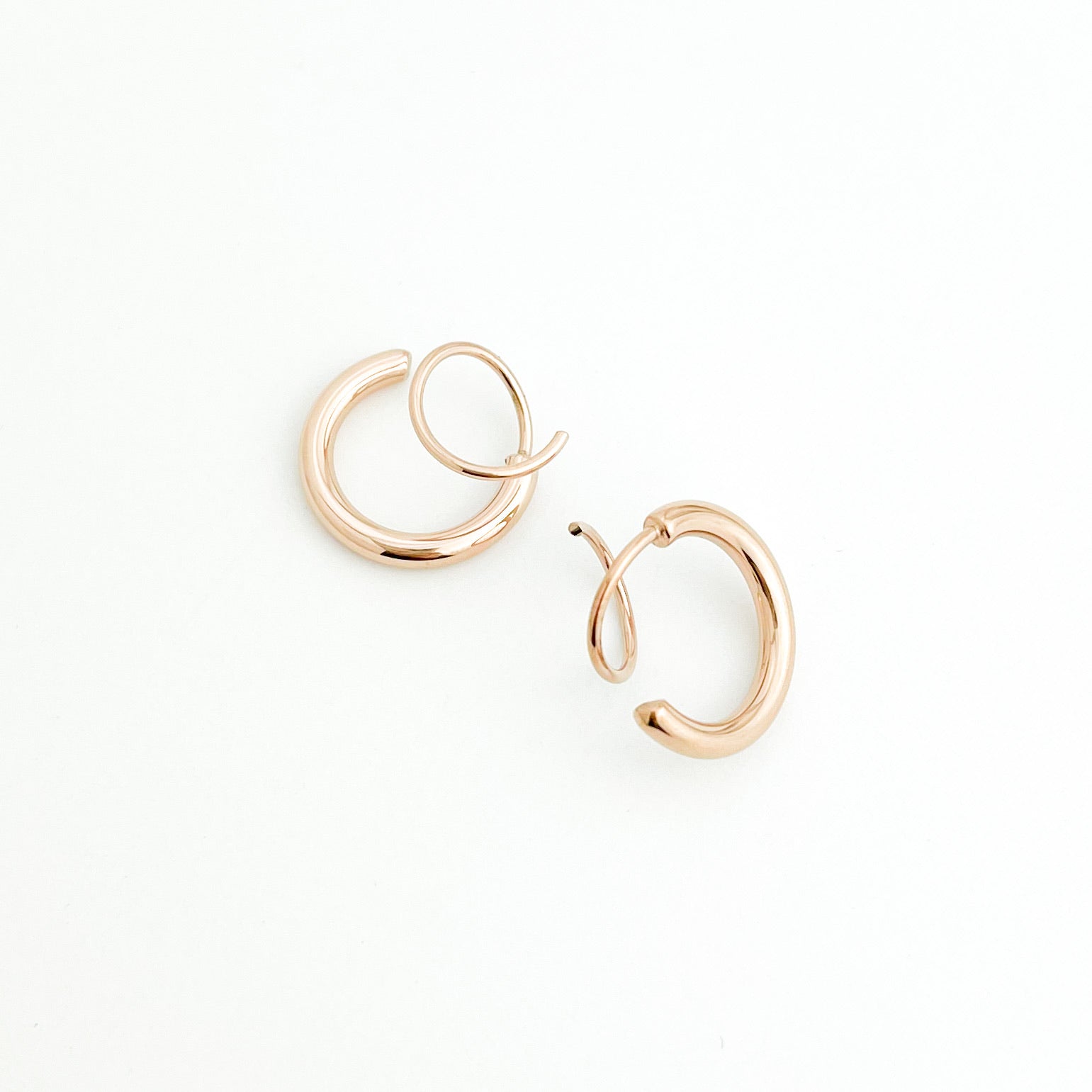Aria Faux Double Hoop Earrings - Flaire & Co.