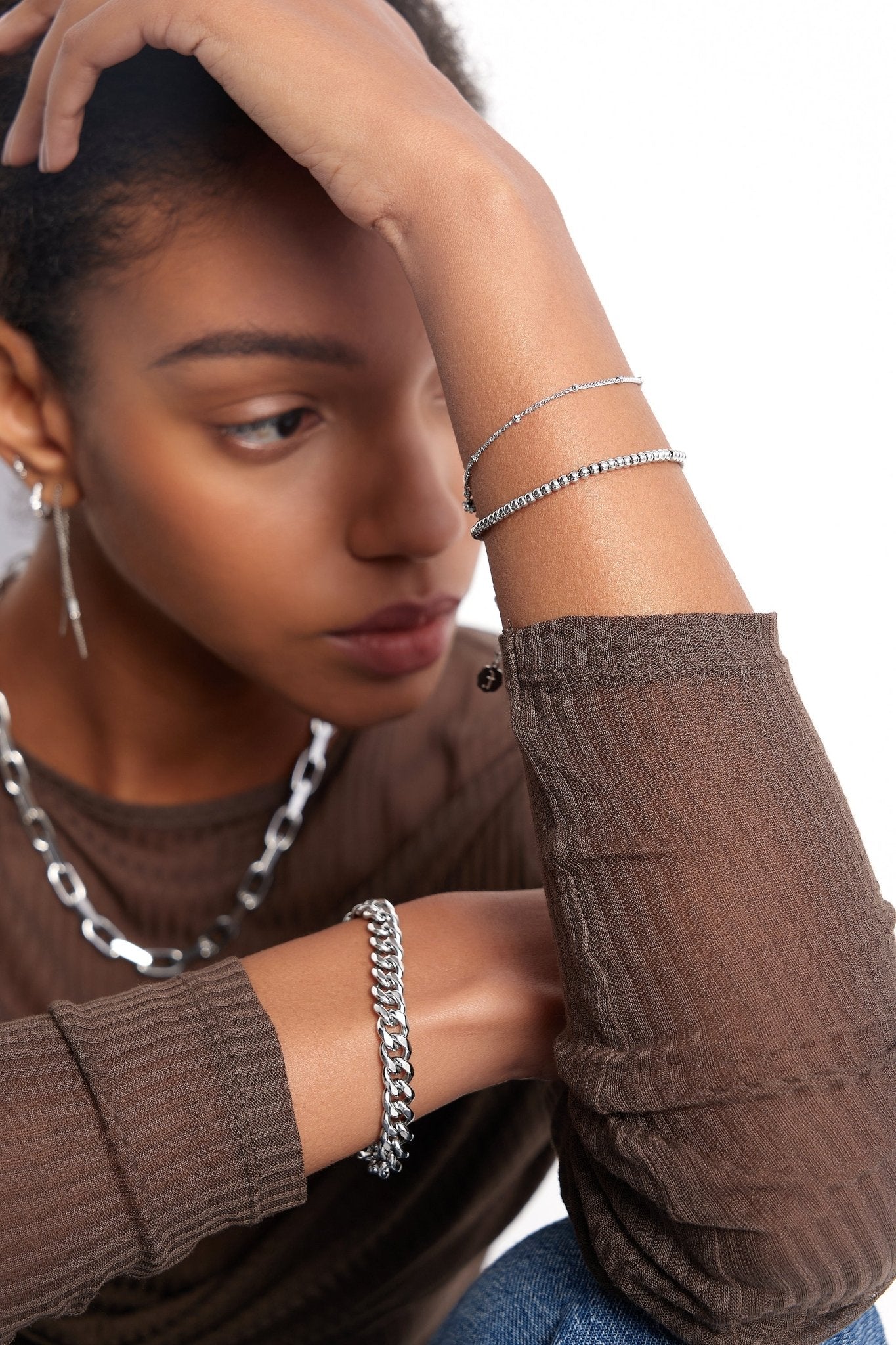 Beaded Chain Bracelet - Flaire & Co.