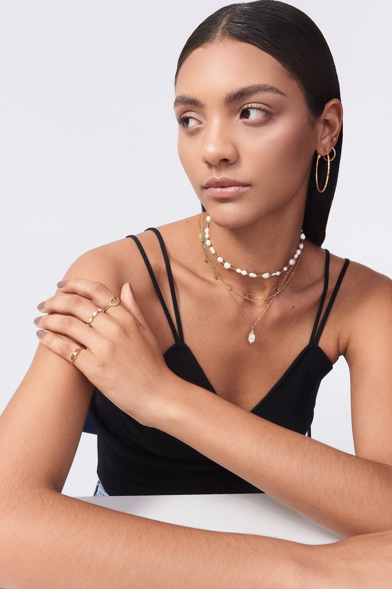 Beaded Pearl Necklace (Unisex) - Flaire & Co.