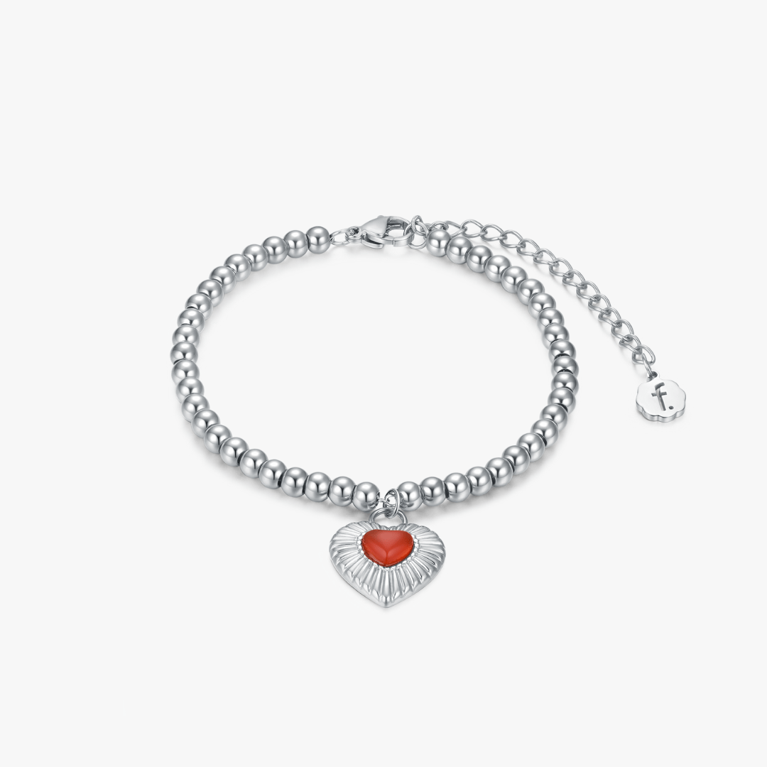 Beaded Sunburst Heart Bracelet - Flaire & Co.