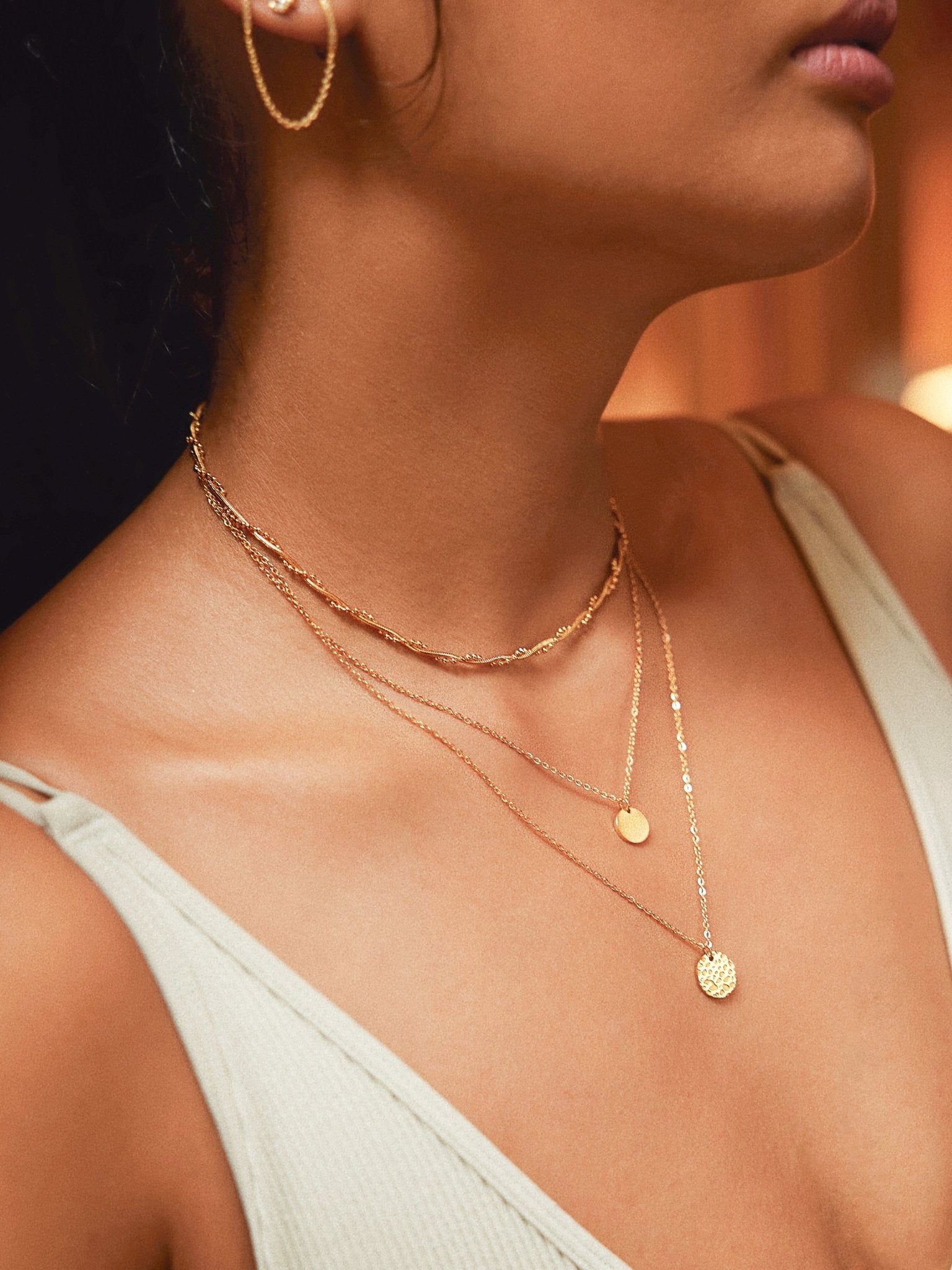 Bella Twisted Necklace in Gold - Flaire & Co.
