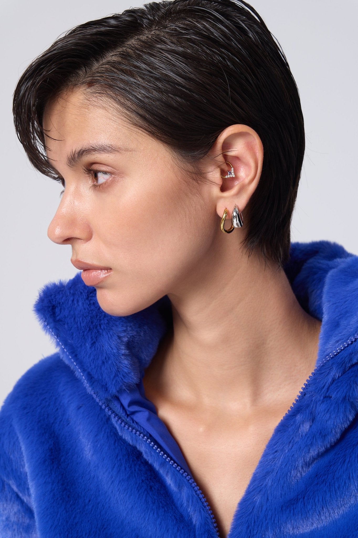Bethany Organic Shape Hoops - Flaire & Co.