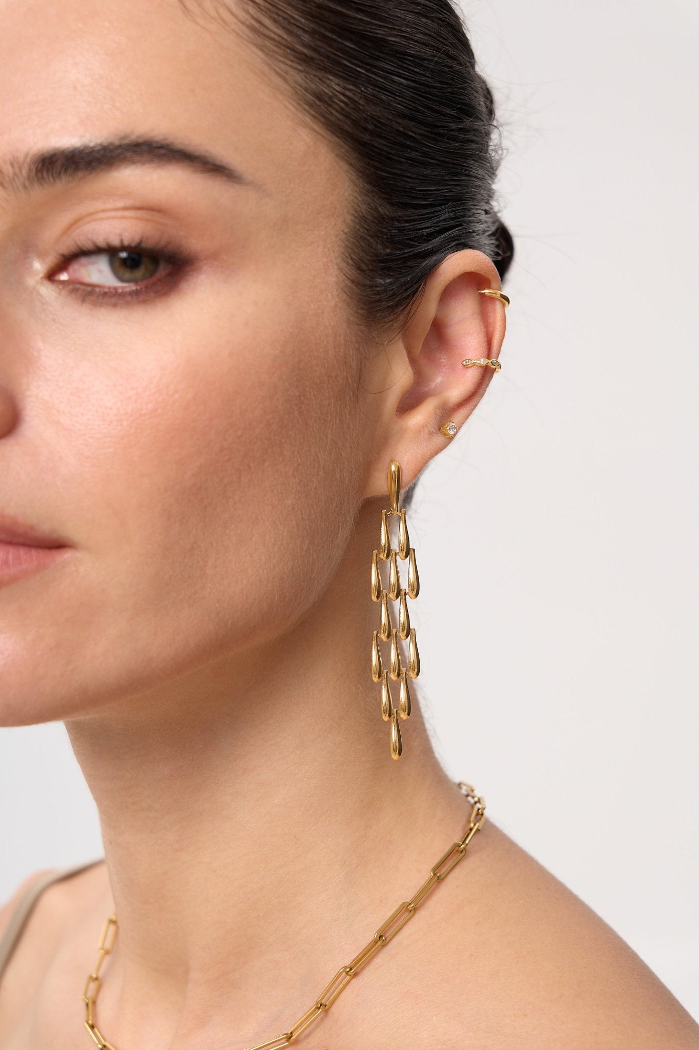 Bold Geometric Dangling Earrings - Flaire & Co.