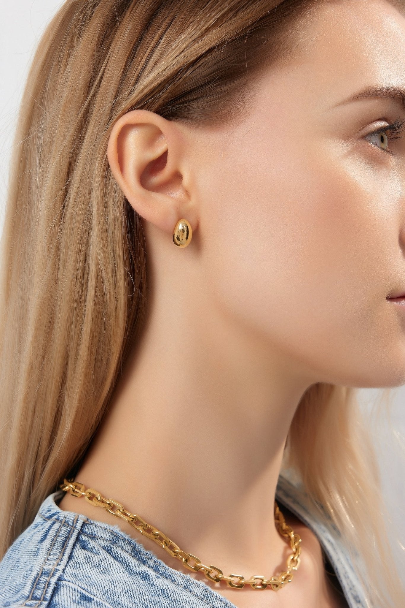 Bold Oval Stud (Greek Inspired Collection) - Flaire & Co.