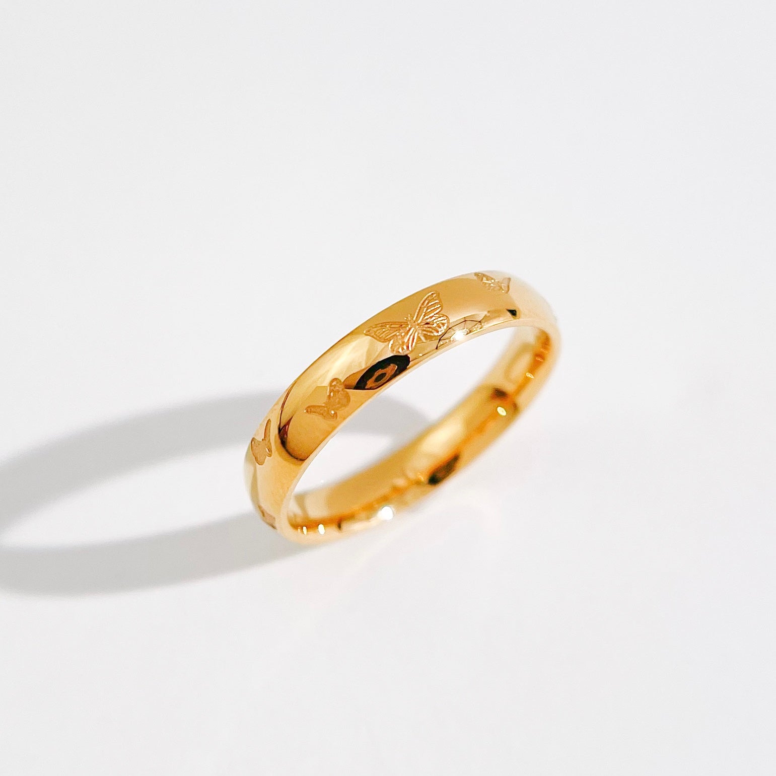 Butterfly Band Ring in Gold - Flaire & Co.