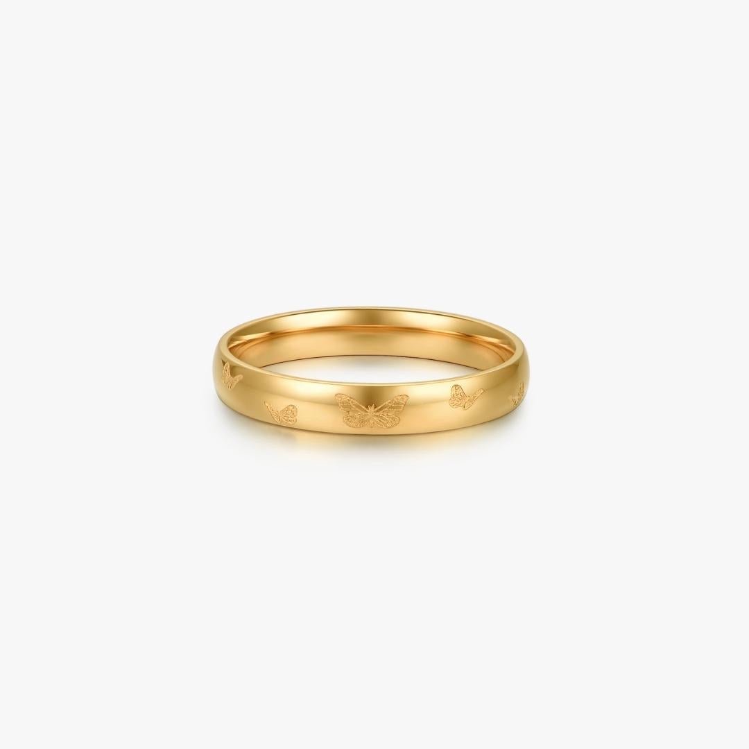Butterfly Band Ring in Gold - Flaire & Co.