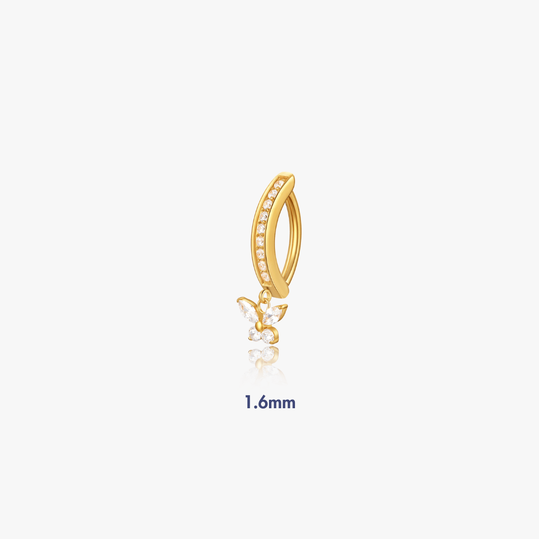 Butterfly Titanium Belly Button Ring (Single) - Flaire & Co.