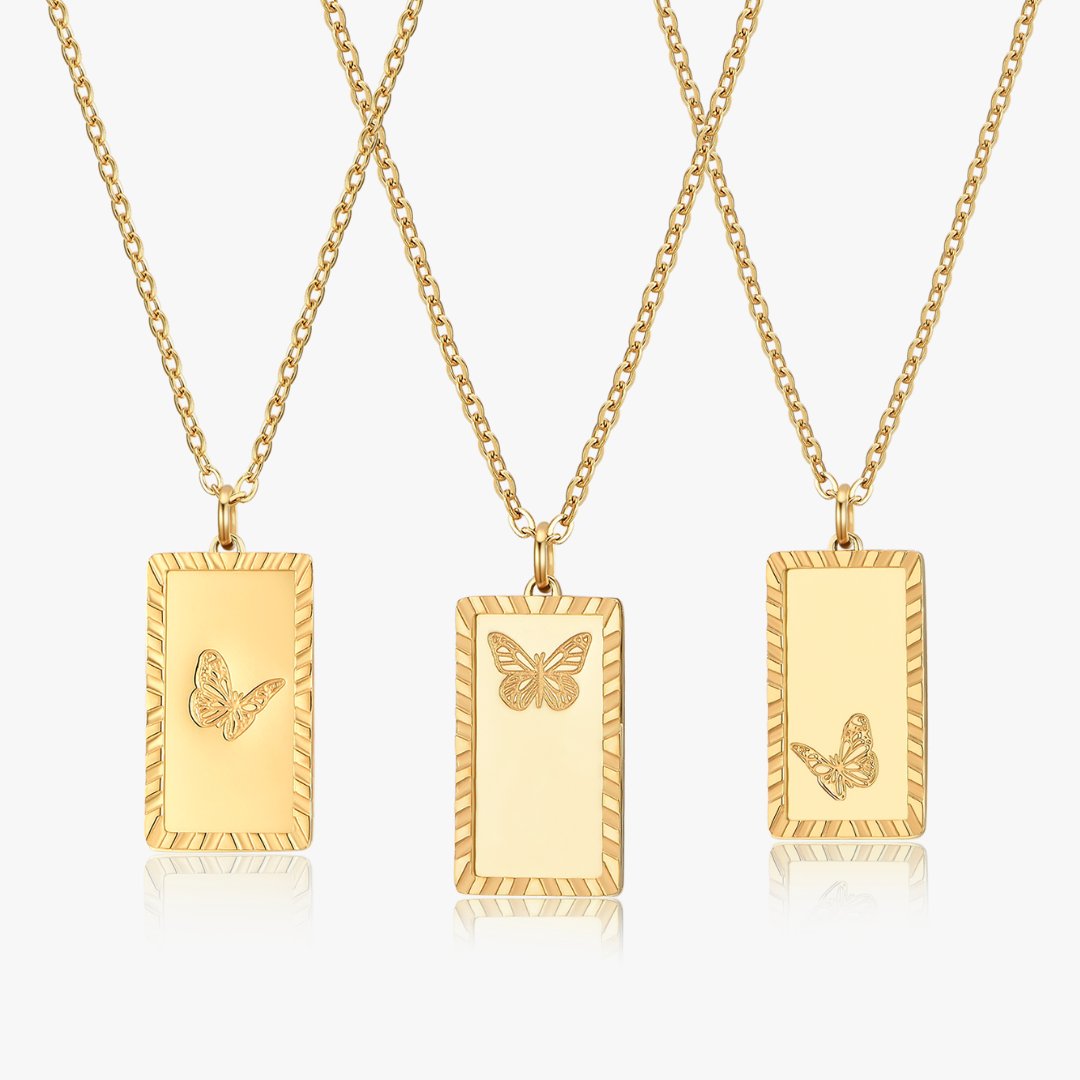 Butterfly Trio Necklace in Gold (Not A Set) - Flaire & Co.