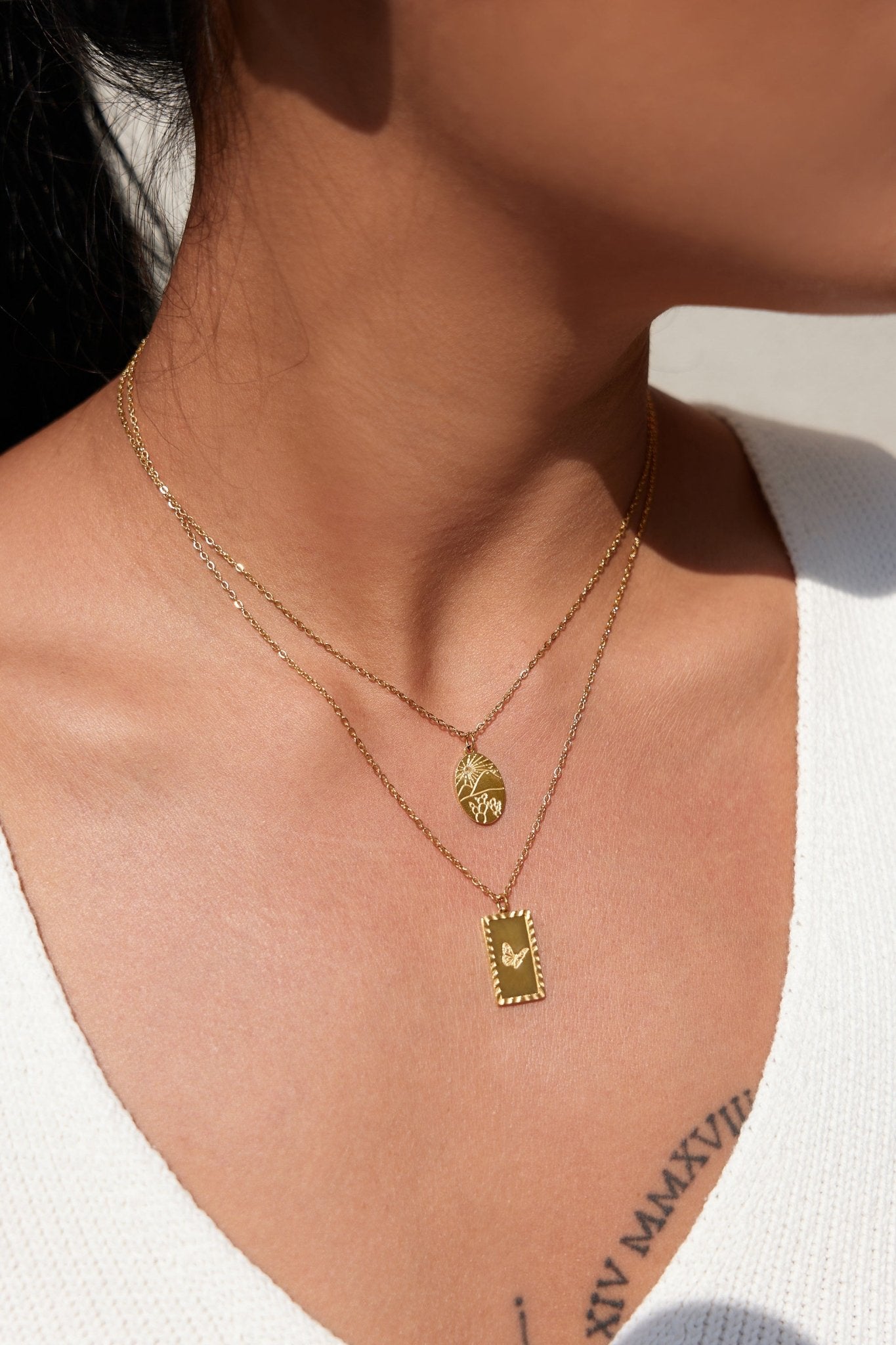 Butterfly Trio Necklace in Gold (Not A Set) - Flaire & Co.