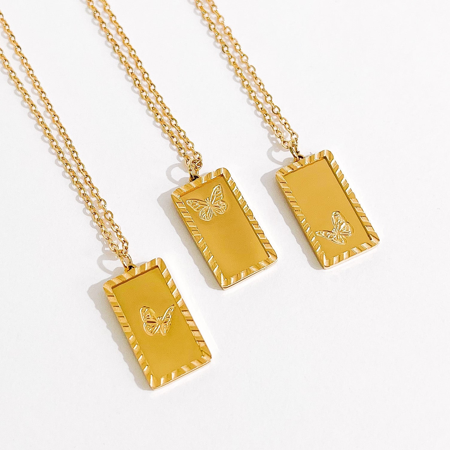 Butterfly Trio Necklace in Gold (Not A Set) - Flaire & Co.