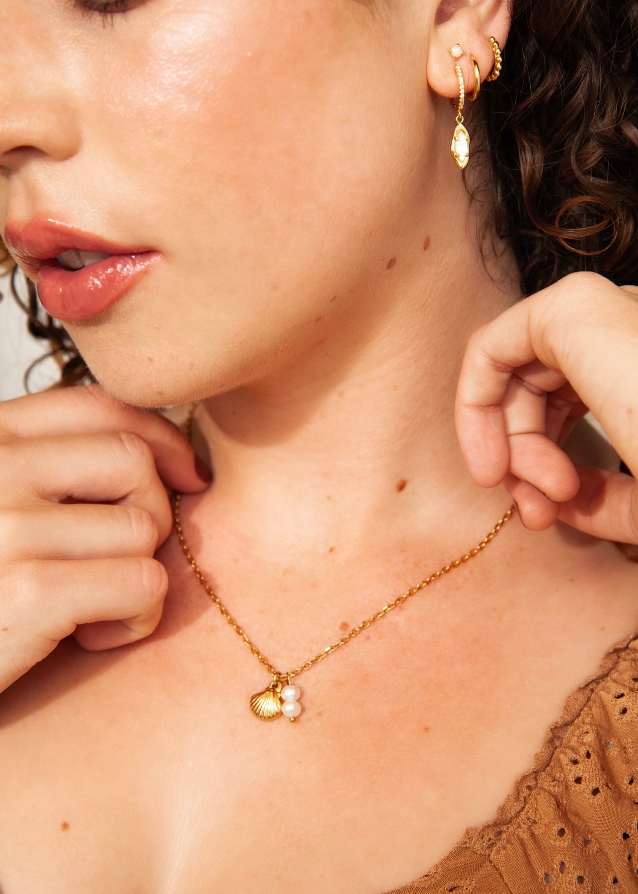 By The Seashore Gold Necklaces - Flaire & Co.