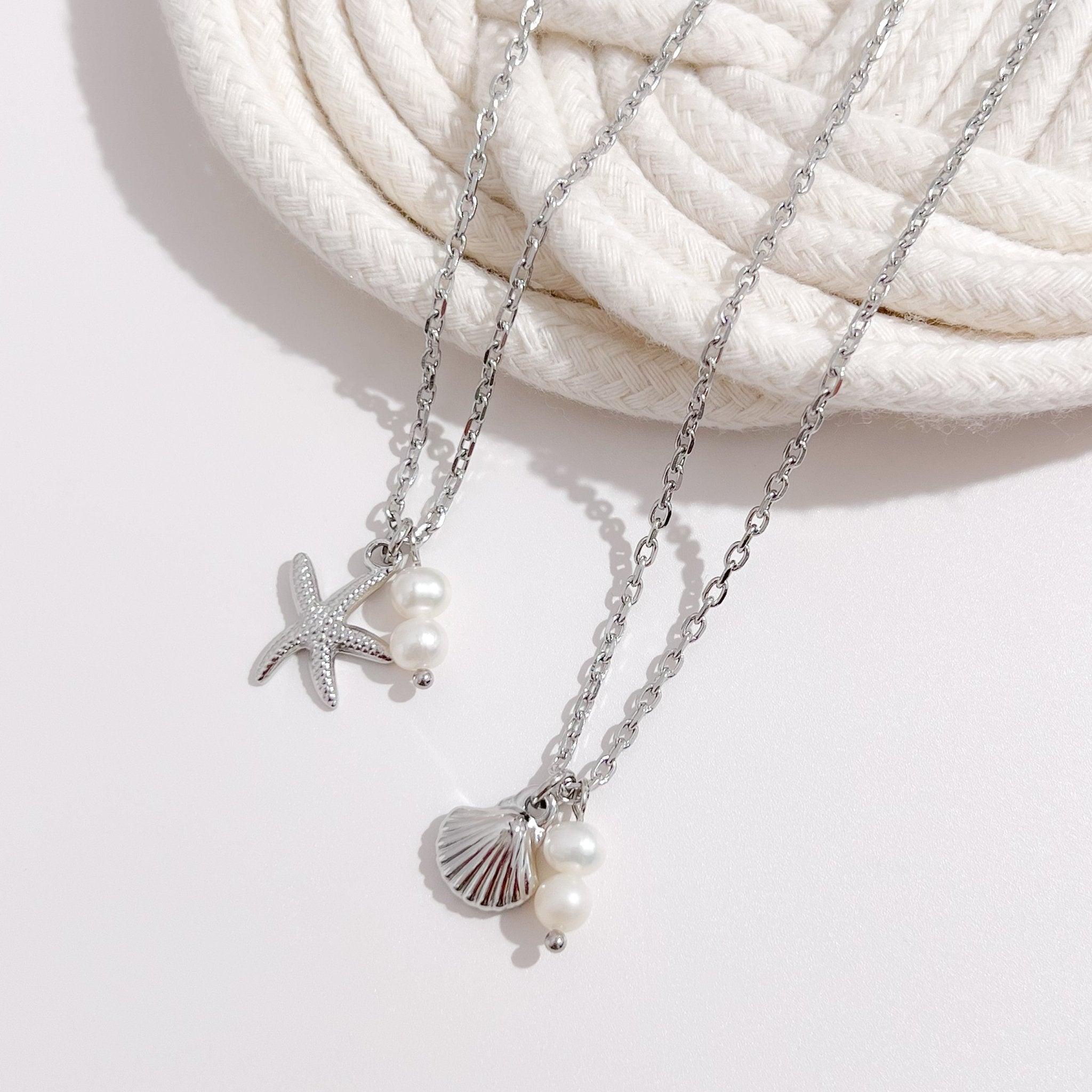 By The Seashore Silver Necklaces - Flaire & Co.