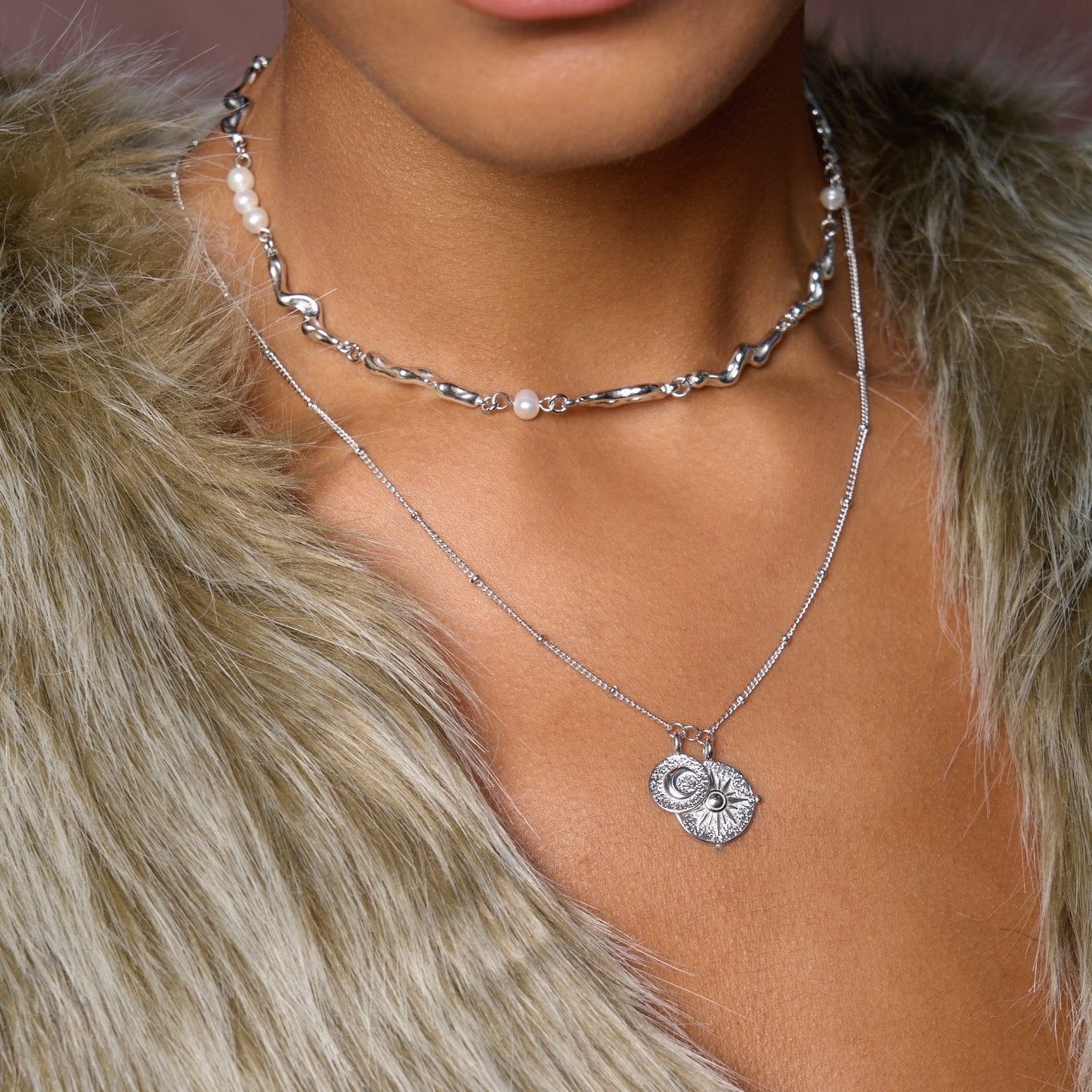Celestial Duo Necklace - Flaire & Co.