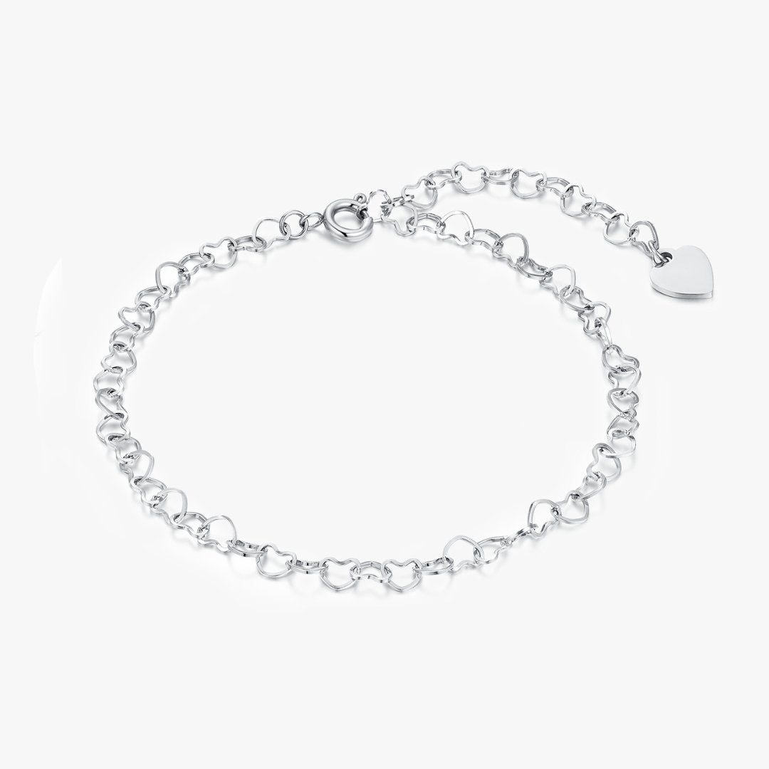 Celia Heart Chain Anklet - Flaire & Co.