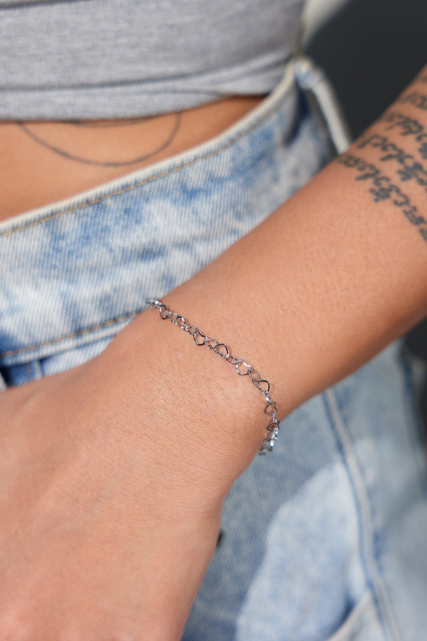 Celia Heart Chain Bracelet - Flaire & Co.