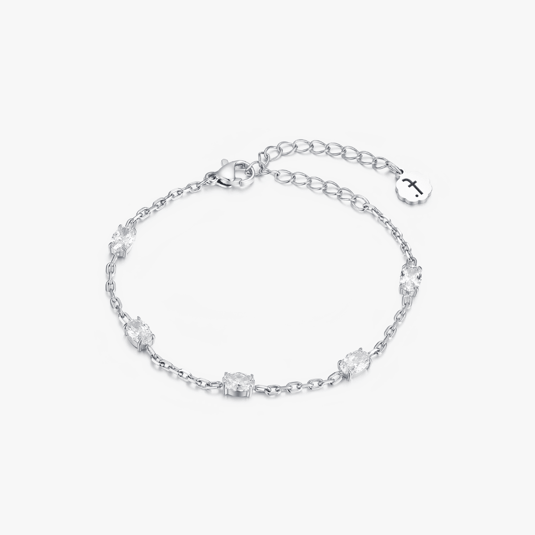 Cherished Clear Oval Gems Bracelet - Flaire & Co.