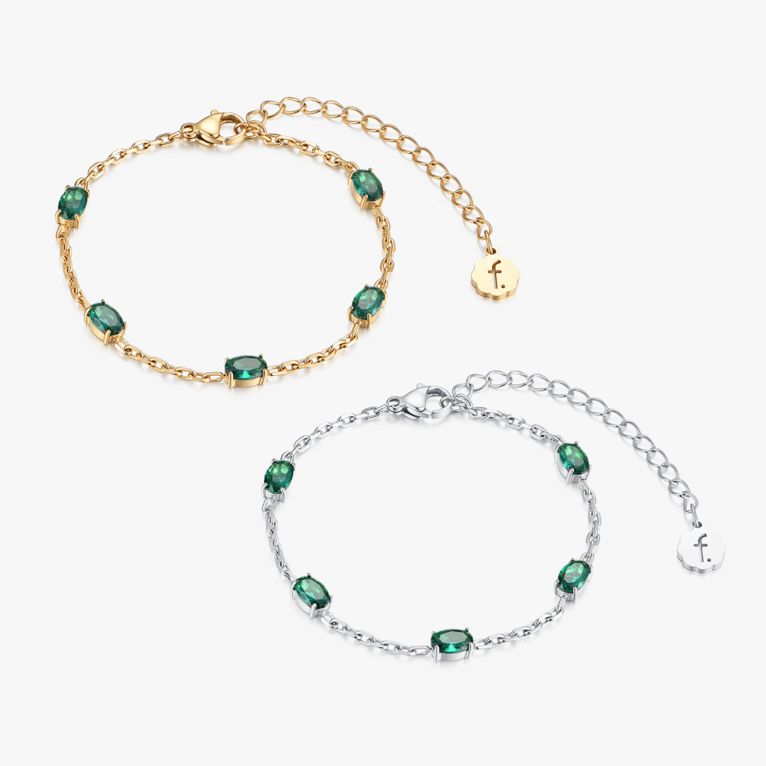 Cherished Green Oval Gems Bracelet - Flaire & Co.