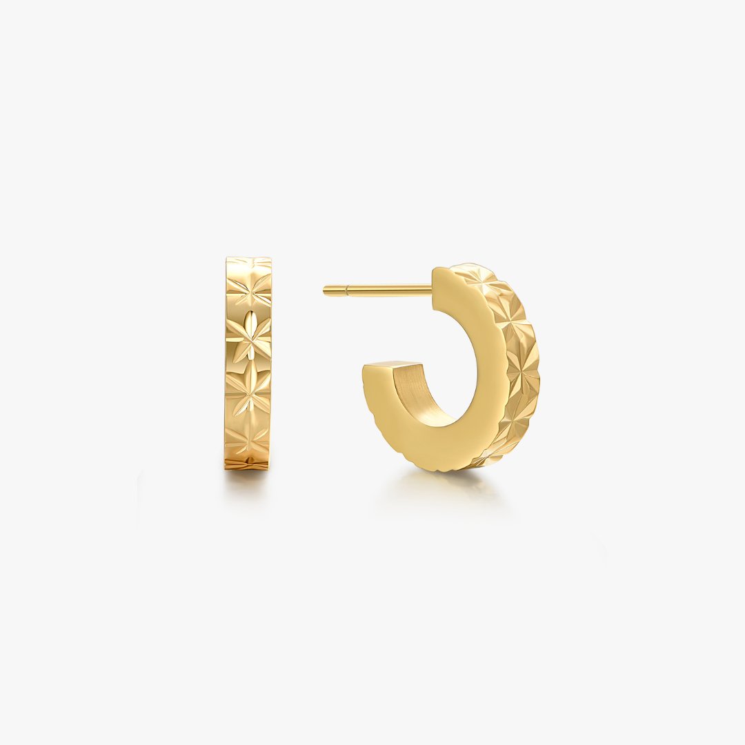 Chunky Baby Sunburst Hoops - Flaire & Co.